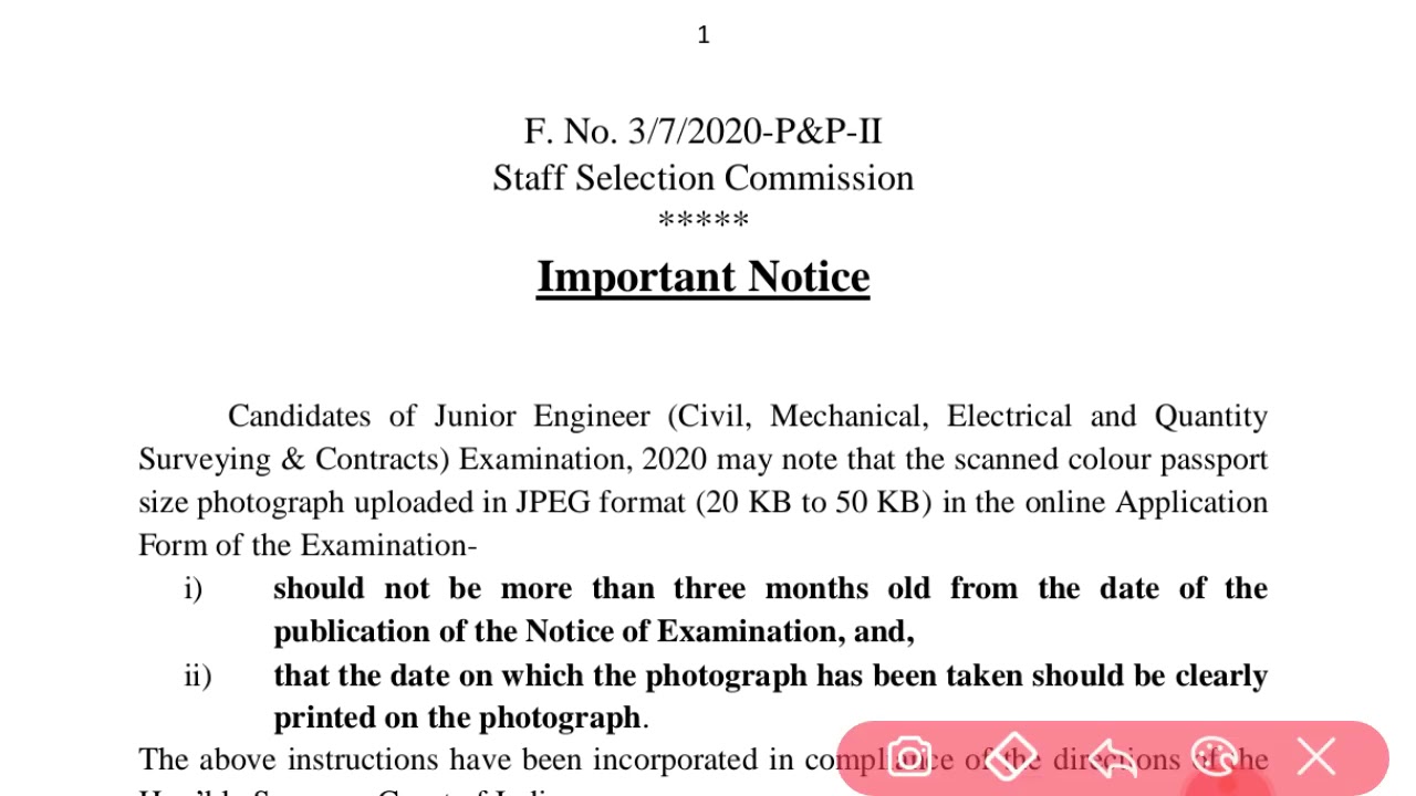 SSC Junior Engineer JE Online Form 2020 | SSC Junior Engineer JE Recruitment 2020 Online Form SSC JE