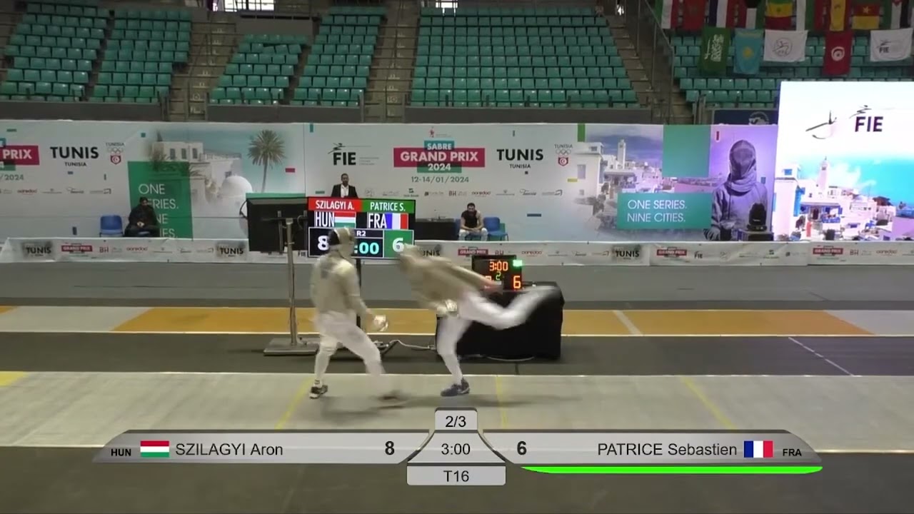 Tunis Grand Prix 2024 SMS - L16 - Aron Szilagyi HUN v Sebastien Patrice FRA