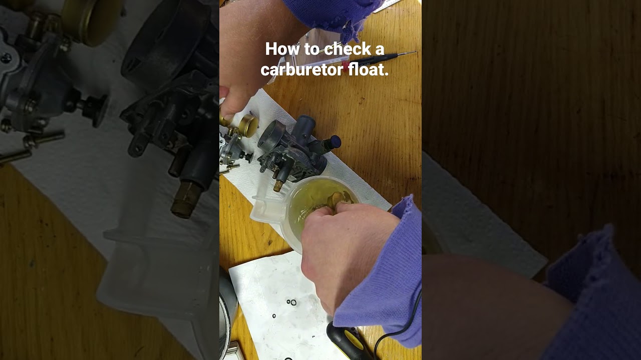How to check a carburetor float.