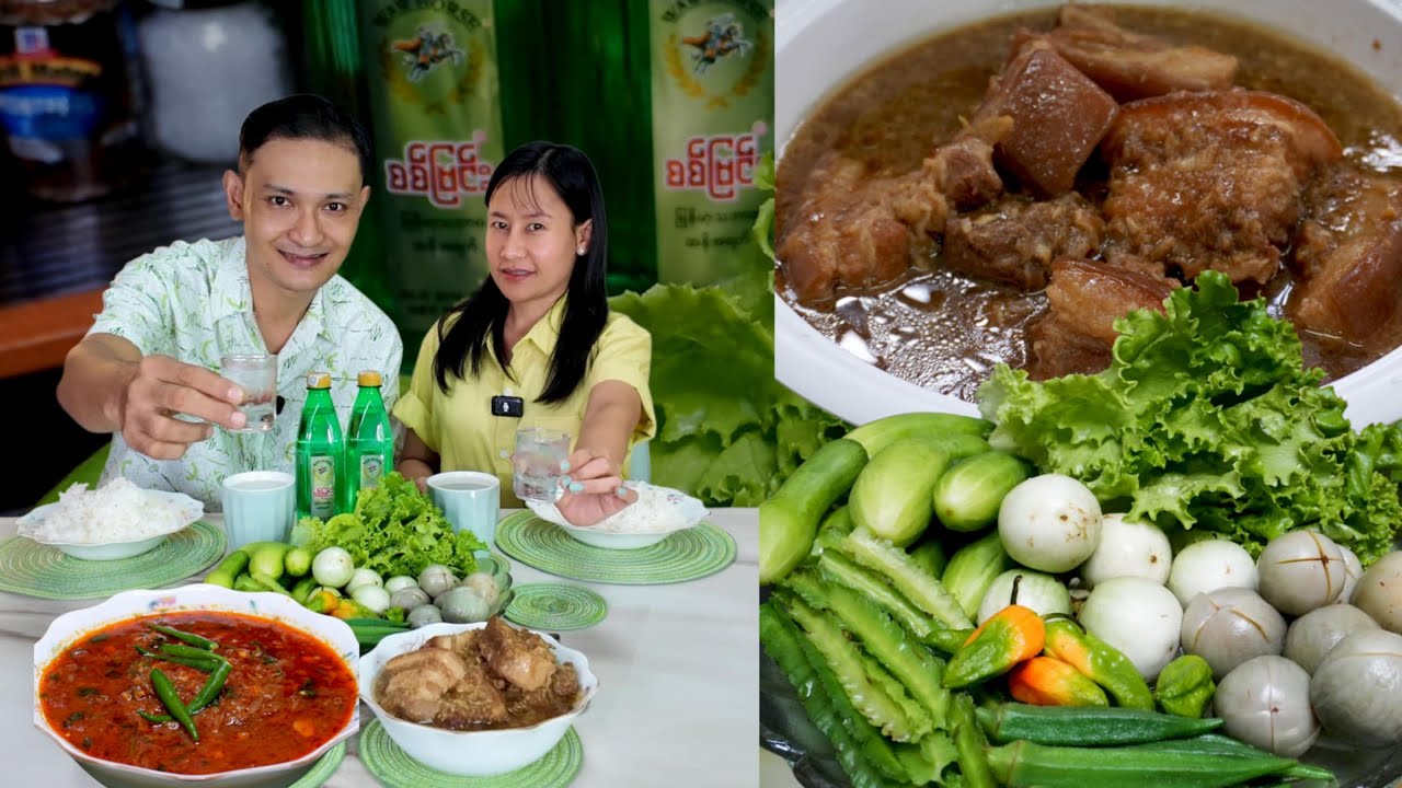 ဝက်အချိုပေါင်းကို ခရမ်းချဥ်သီးငပိချက်နဲ့ ရှယ်ဆွဲမယ်