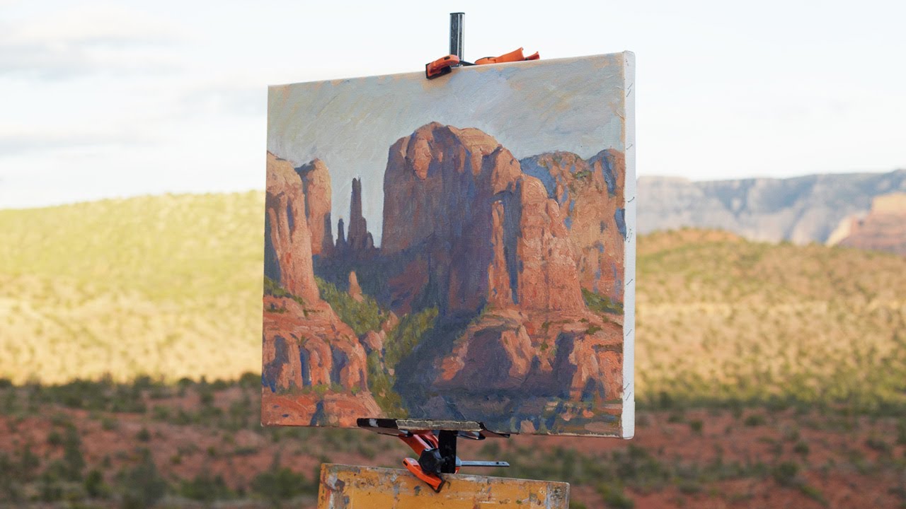 How to Paint Texture & Color en Plein Air - Large Multi Day Oil Painting in Sedona