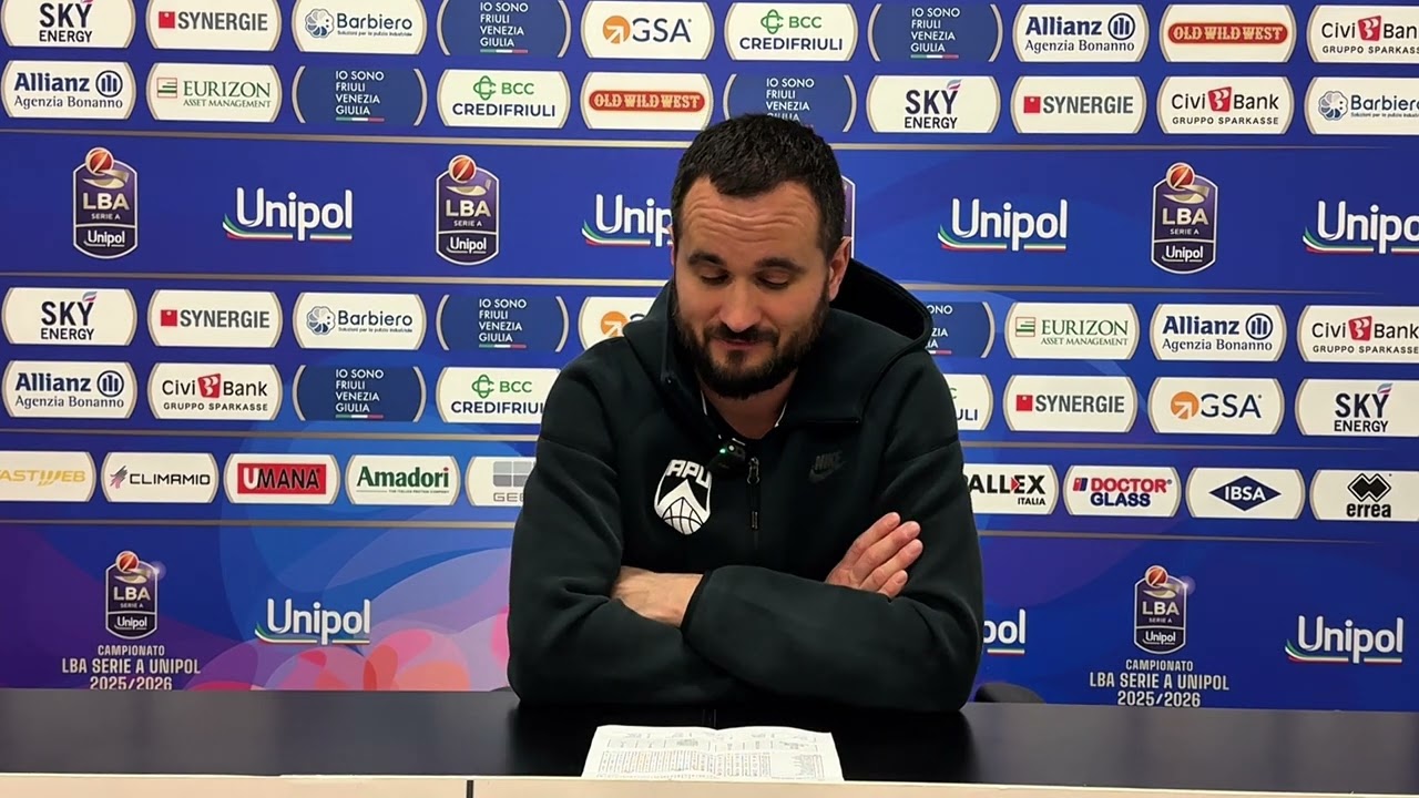 Apu Udine-Varese 81-92, la conferenza stampa di coach Vertemati