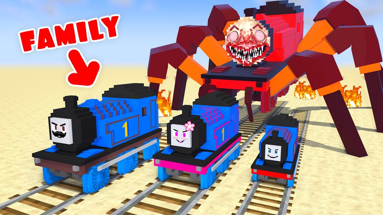 Choo Choo Charles attack Thomas The Train Family - Sad Story - Minecraft Animation