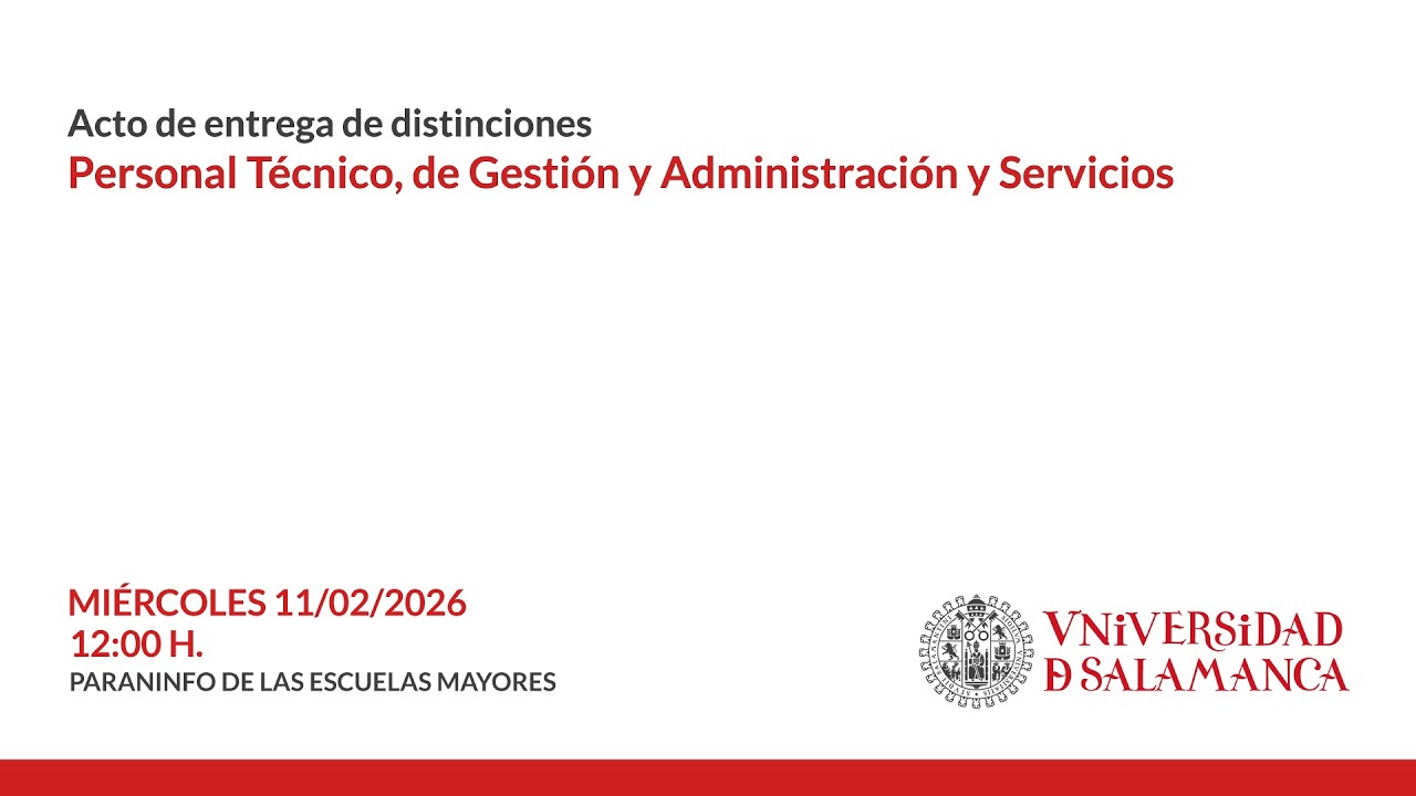 Entrega de distinciones Personal Técnico, de Gestión y Administración y Servicios 2026