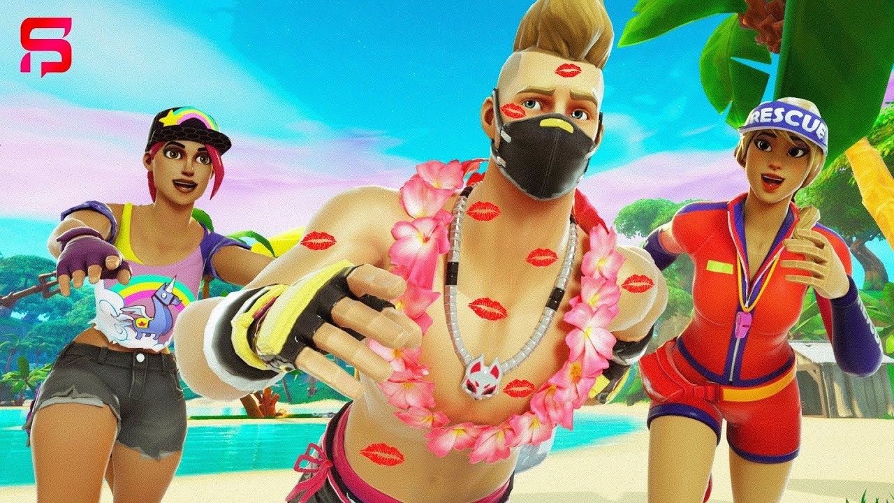 GIRLS PLAY KISS CHASING with SUMMER DRIFT... ( Fortnite Film )