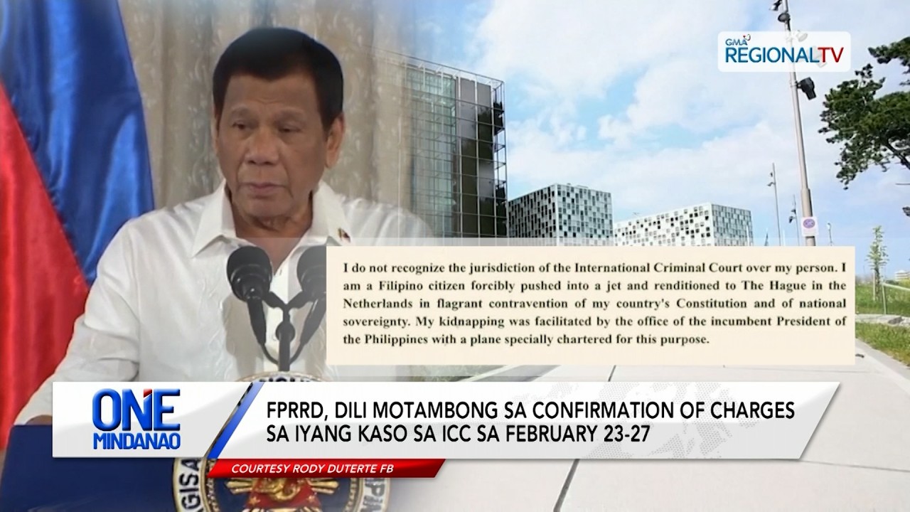 FPRRD, dili motambong sa confirmation of charges | One Mindanao