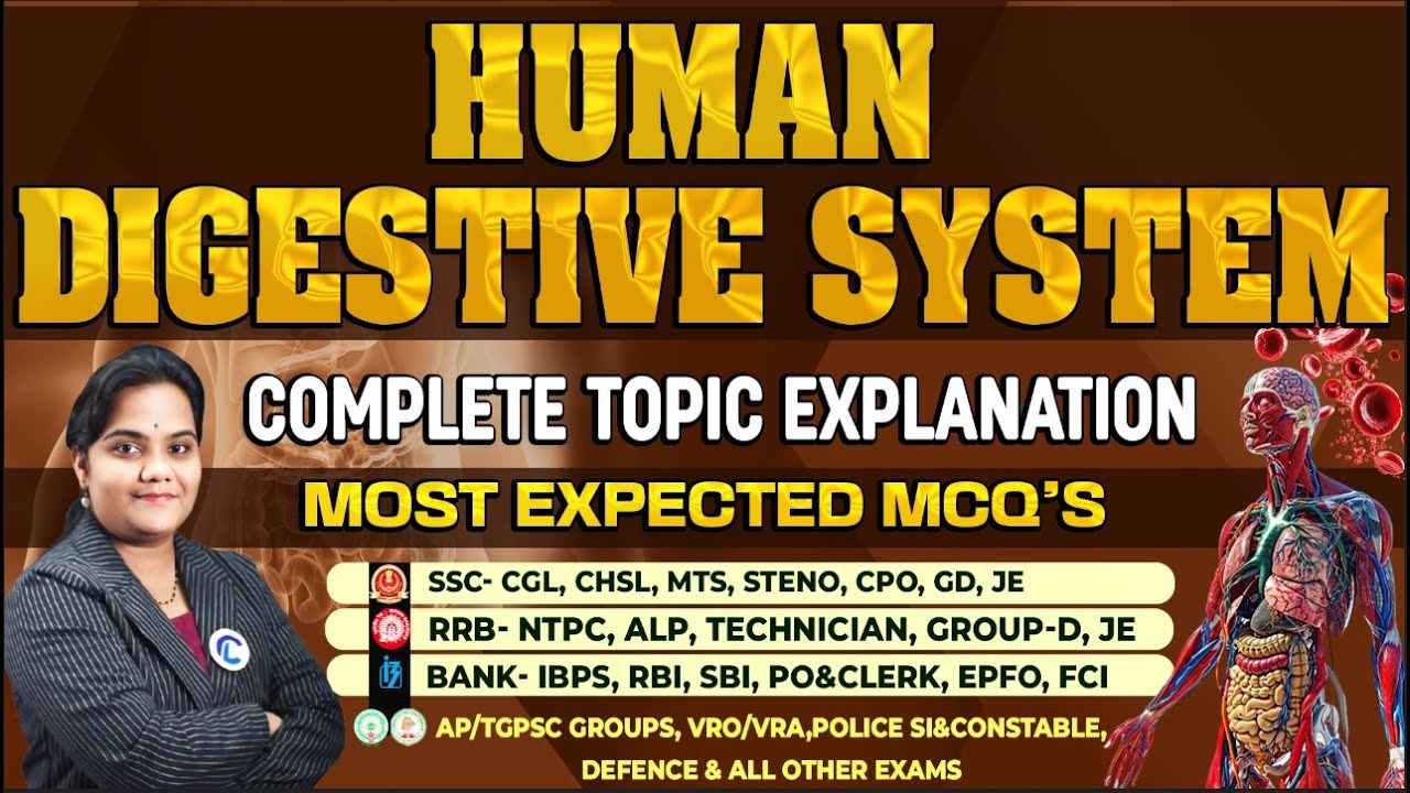Human Digestive System ( జీర్ణ వ్యవస్థ ) | Biology | General Science for all SSC, RRB, AP/TG  Exams