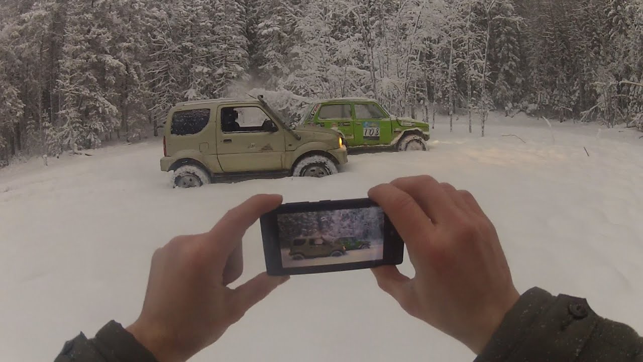 Suzuki Jimny & Niva в зимнем лесу