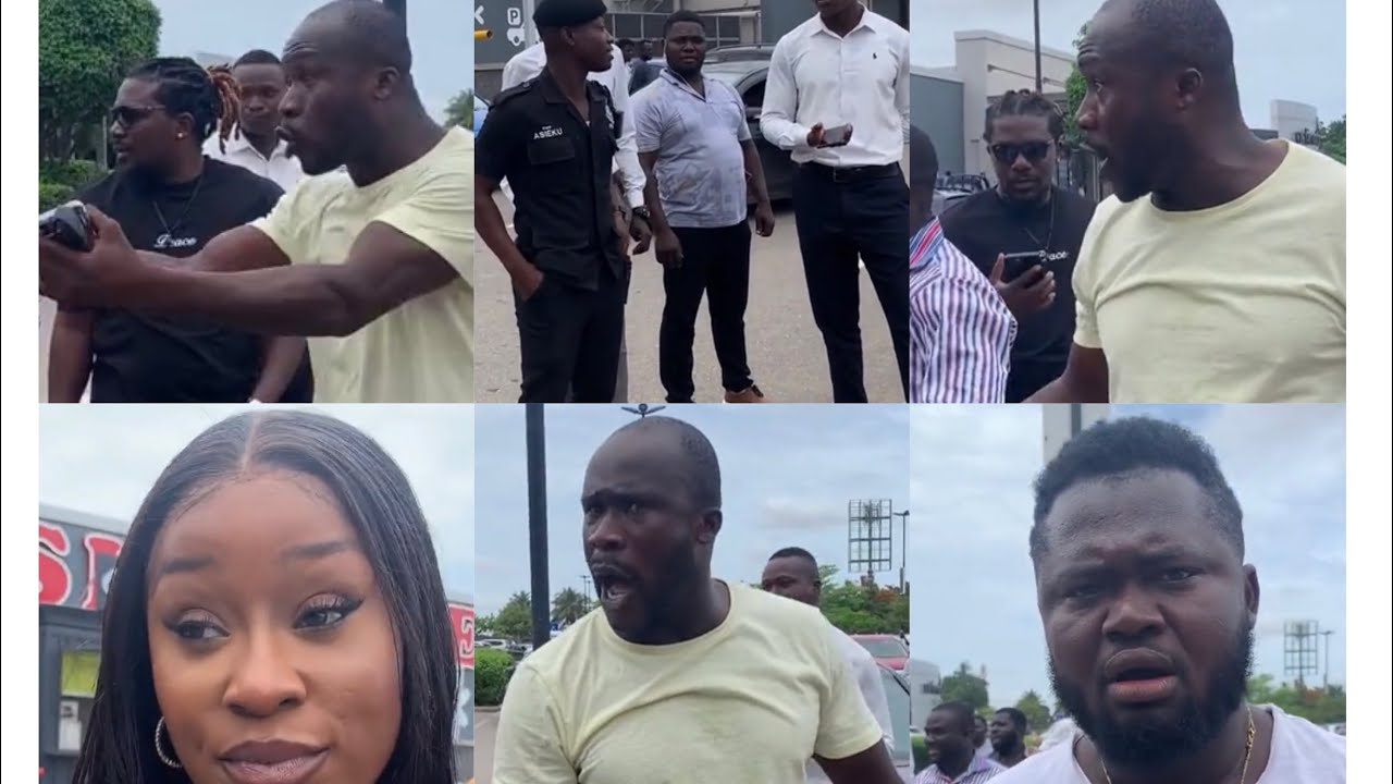 Oh 😮 Dr. Likee ,Efia Odo and their crew gets into fight with Security at achimota mall.