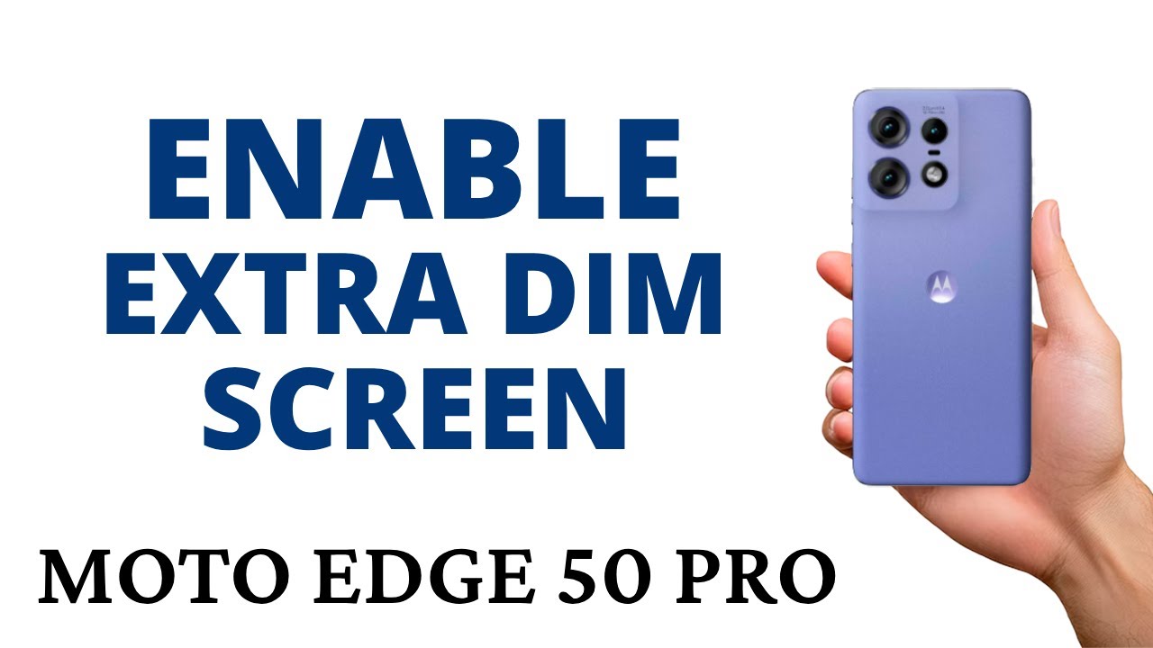 How to ENABLE the EXTRA DIM SCREEN on the MOTO EDGE 50 PRO!
