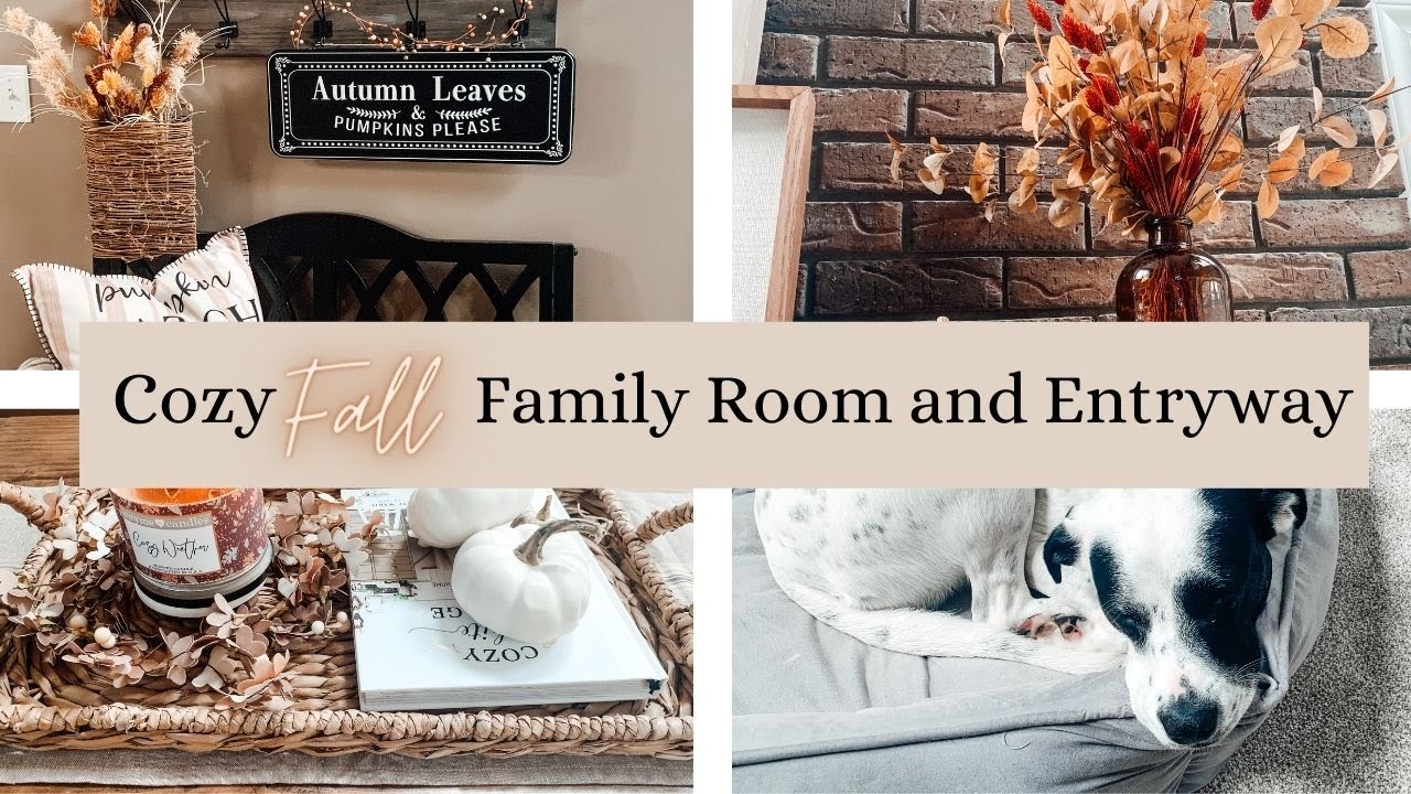 COZY FARMHOUSE FALL DECORATE WITH ME 2020 | FAMILY ROOM AND ENTRYWAY| FARMHOUSE FALL DECOR