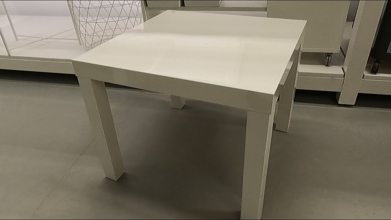 IKEA LACK SIDE TABLE WHITE GLOSS CLOSER LOOK IKEA FURNITURE TABLES SHOP SHOPPING REVIEW REVIEWS