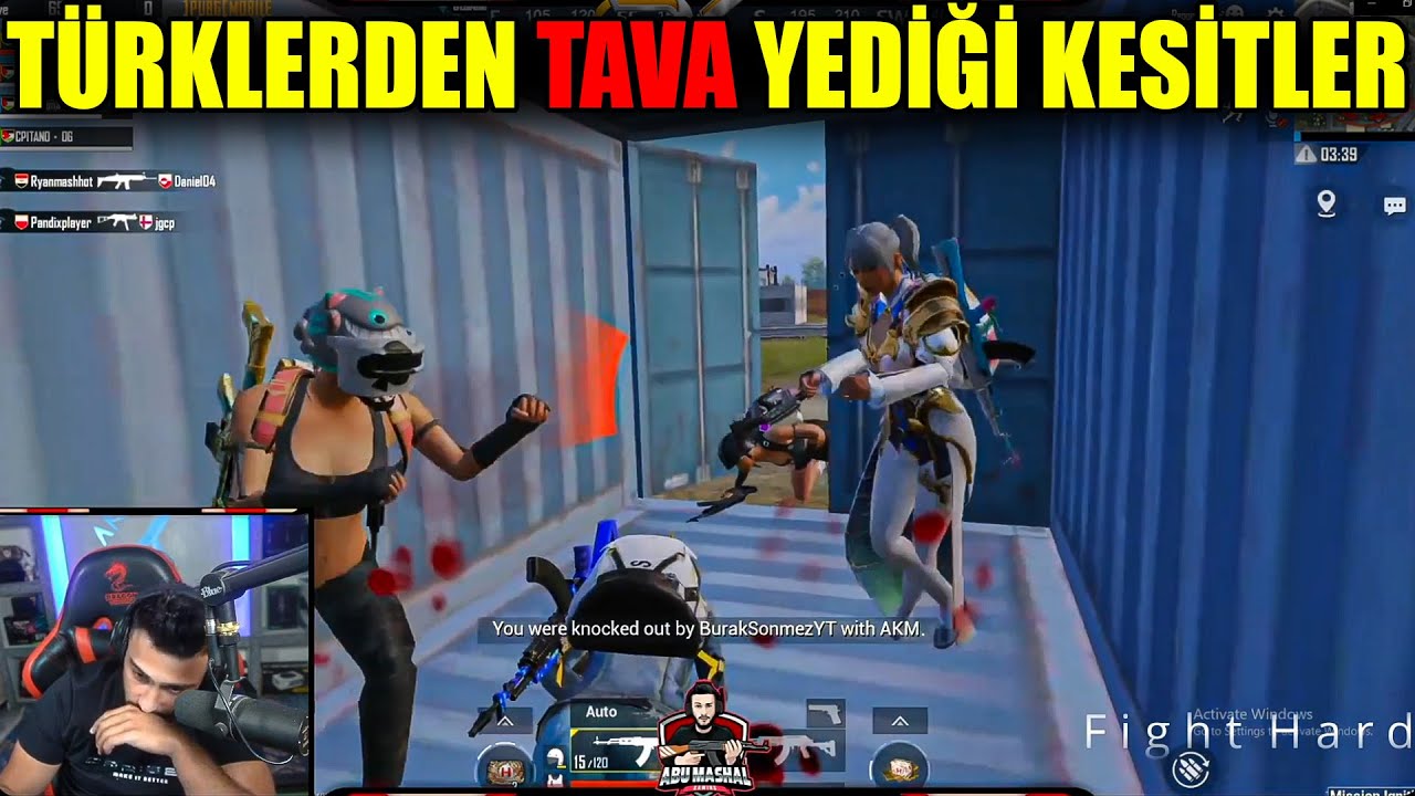 ABUMASHAL'IN TÜRKLERDEN TAVA YEDİĞİ BAZI KESİTLER Pubg Mobile Yayıncı Karşılaşmaları