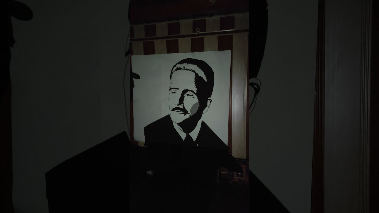 shadow art of Dr Allama Iqbal ❤