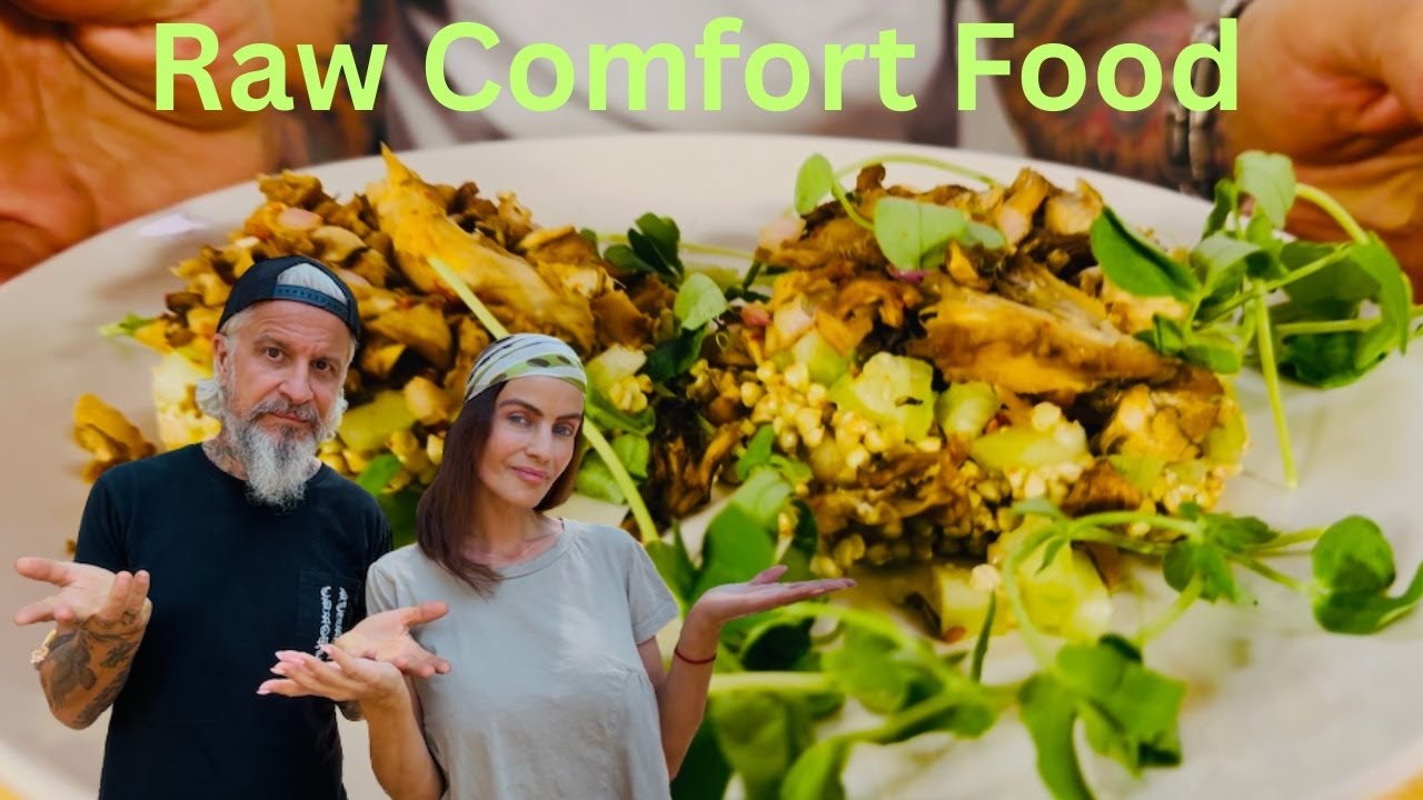 🍄Raw Marinated Maitake Mushrooms & Sprouted Buckwheat Dish/ Gentle Detox & Nervous System Support