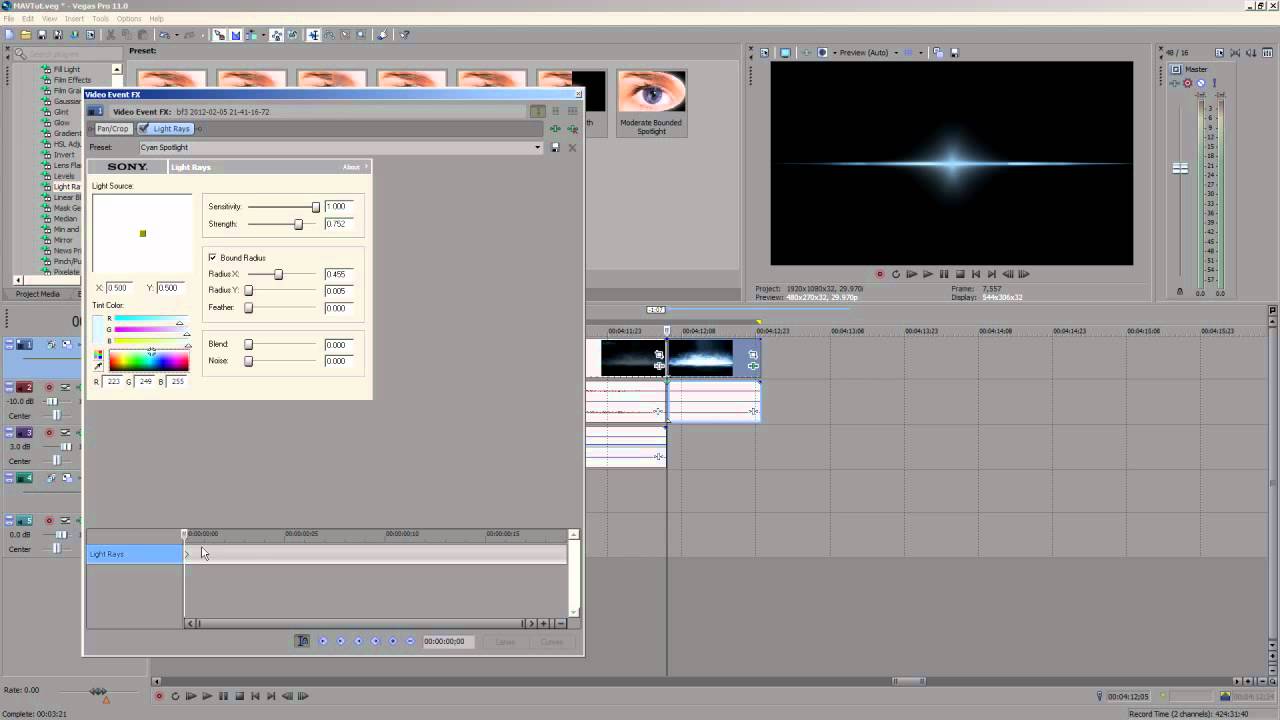 TV Closing/ Turning Off Effect - Sony Vegas Tutorials -
