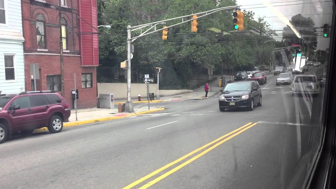 NJ Transit HD 60fps: Riding NABI 416.15 5215 On Route 154 (New York - North Bergen) 6/5/17