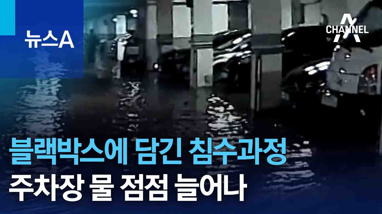 블랙박스에 담긴 침수과정…주차장으로 들이치는 물 점점 늘어나 | 뉴스A