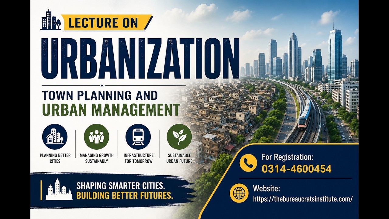 Urbanisation Lecture | Town Planning | CSS 2027 | Master the Syllabus with Ms Khadija | TBI