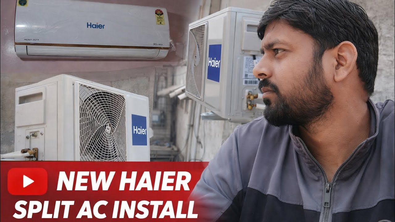 Aur 1 new haier split AC install 