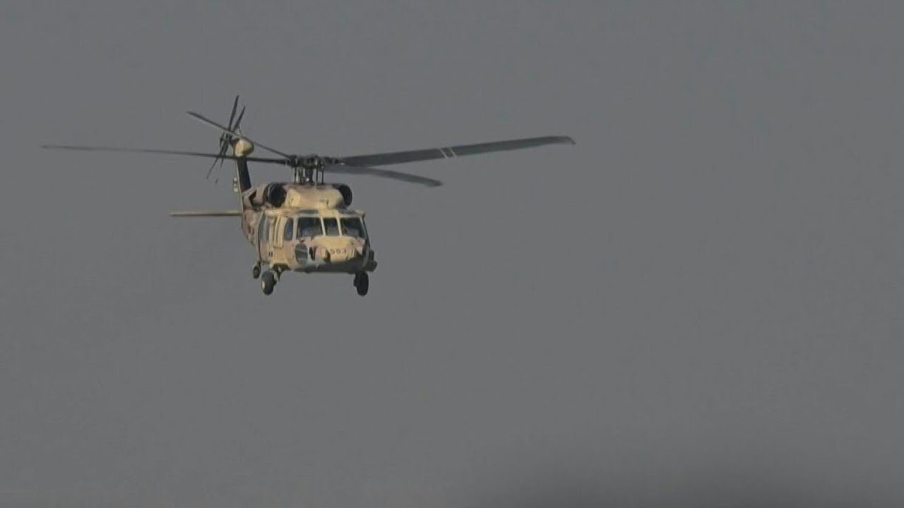 Israeli helicopter flies near Gaza | AFP