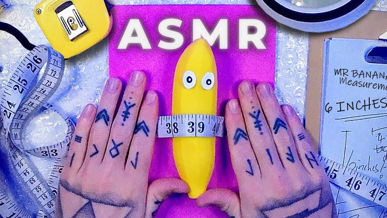 ASMR 😳 MEASURING MY BANANA 🍌 INTENSE TINGLES WHISPER RAMBLE DEEP SLEEP (eyes closed fall asleep)