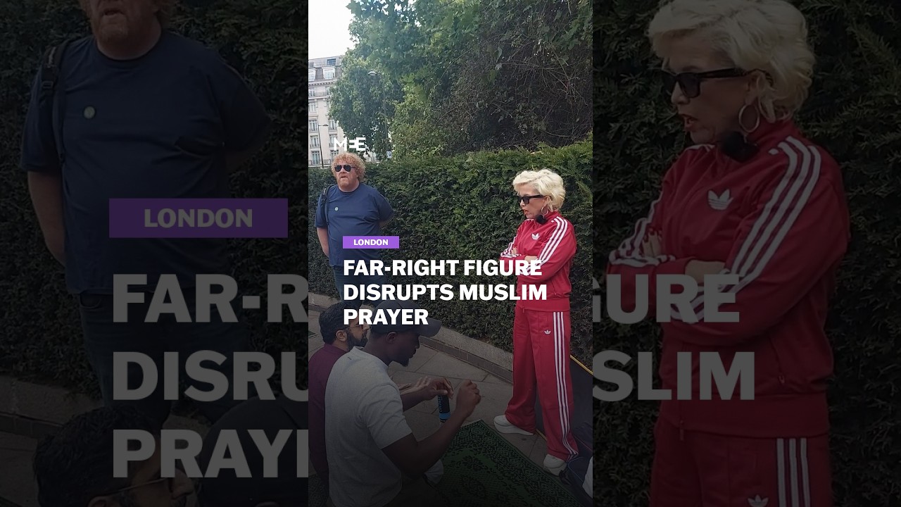 Far-right agitator Kellie-Jay Keen harassed Muslim men during prayer