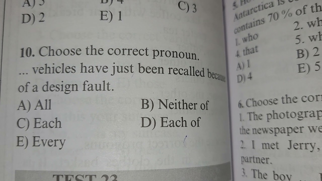 Pronoun. Test 22,23