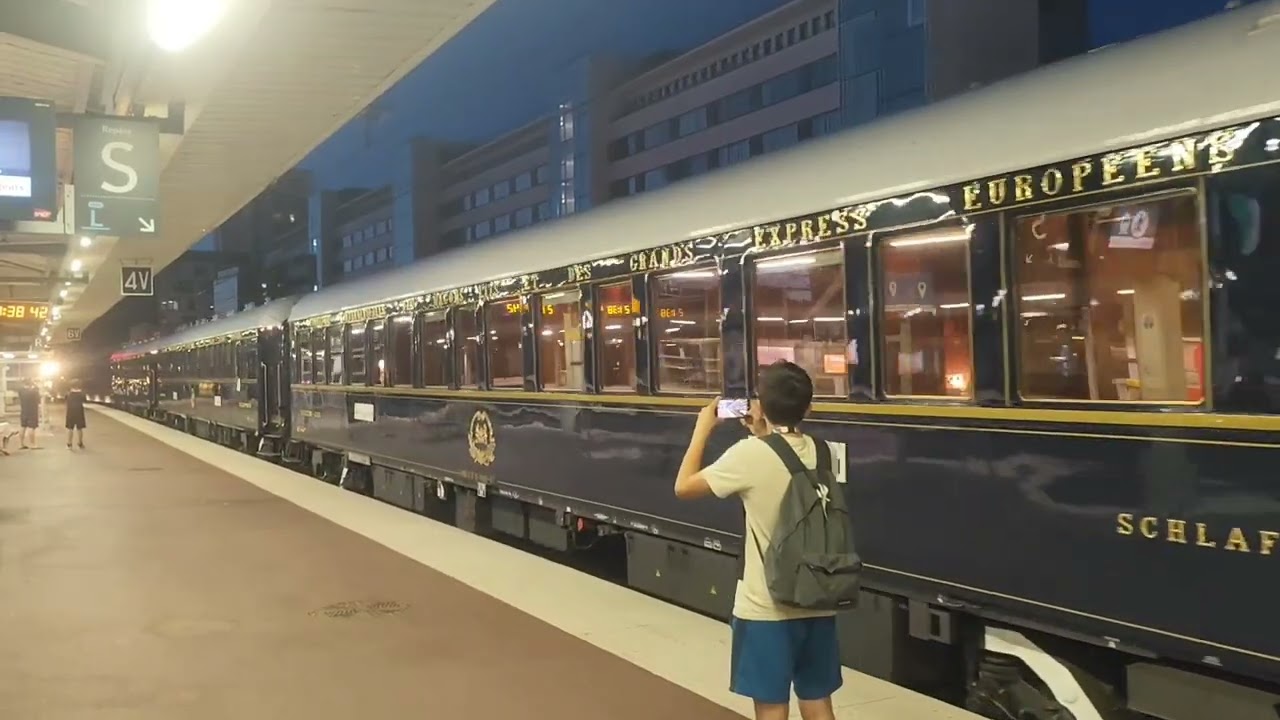 orient express le 8 août 2024 en gare de Lyon part dieu 2024 arriver etc départ avec sifflet