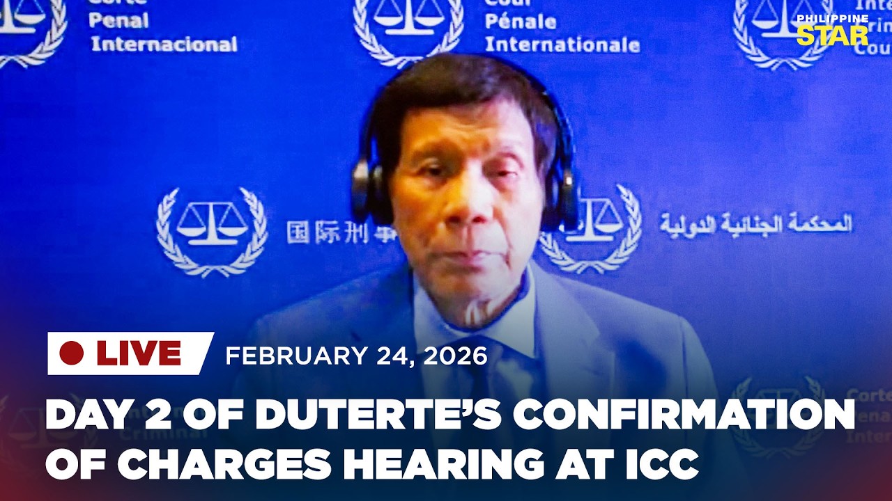 LIVE: Day 2 of Duterte’s confirmation of charges hearing at ICC - 1st session (Feb. 24, 2026)