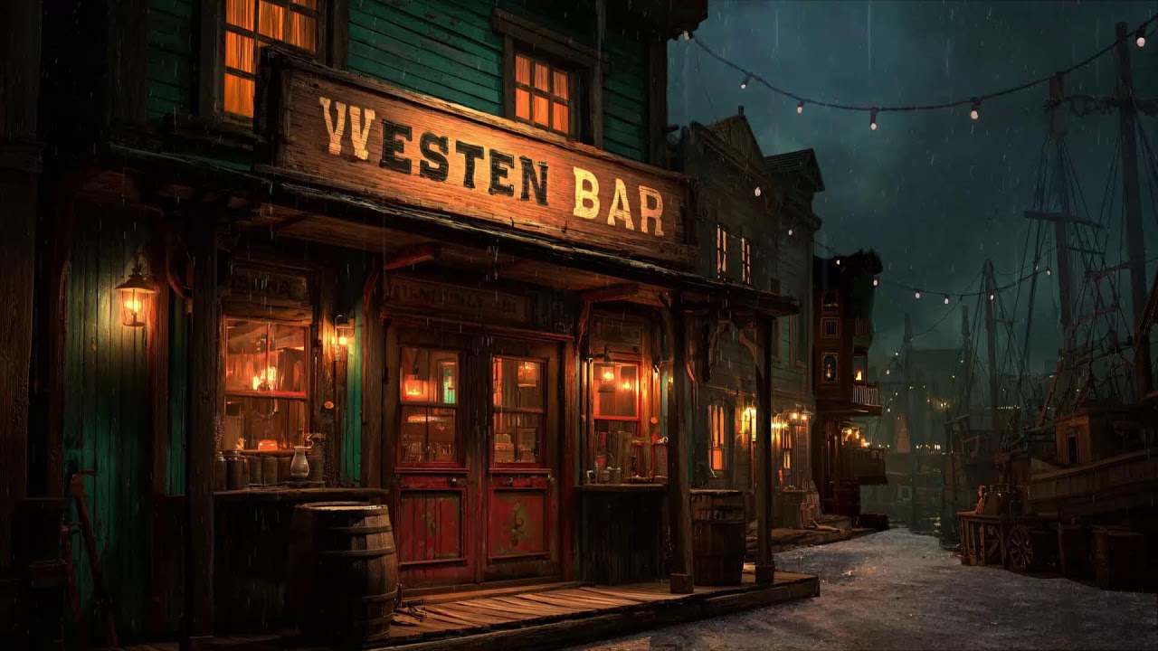 Late Night At The Western Bar • Rainy Lofi Mood