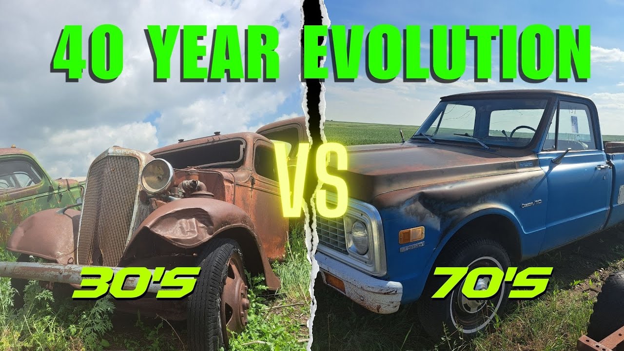 Showcasing the 40 Year Evolution of Chevy Trucks '30s Through '70s in Our Junkyard
