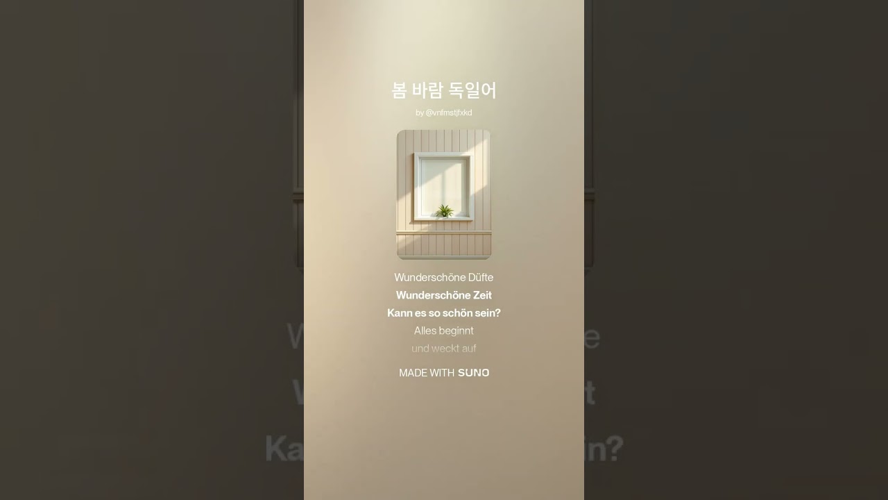 봄 바람 독일어 푸른설탕 music AI