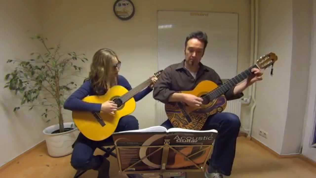 Aus dem Gitarrenunterricht: Red Blues - U. T&uuml;rk / H. Zehe - Gitarre Duo Lucie & Michael