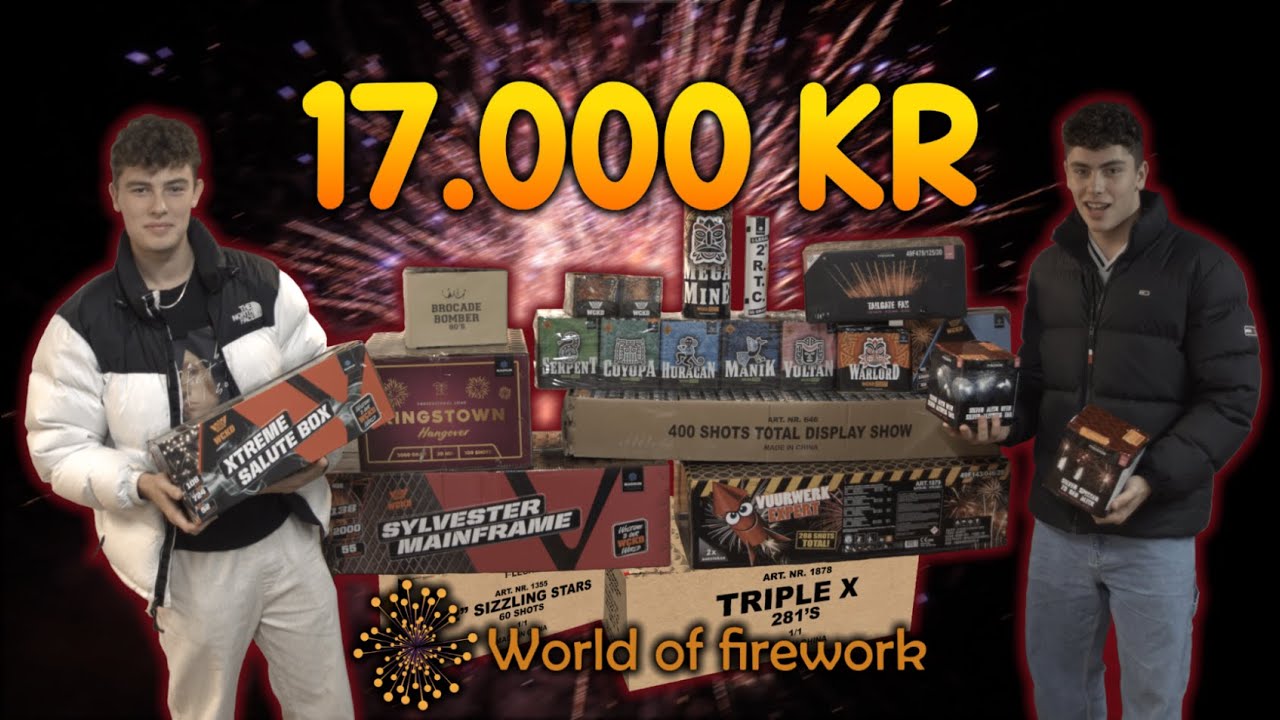 SKYDER FYRV&AElig;RKERI AF FOR 17.000+ KRONER HOS WORLD OF FIREWORKS | 21 KG KRUDT!!