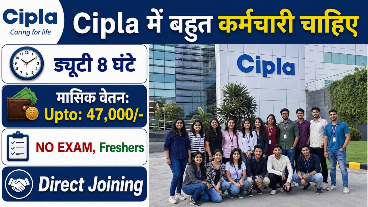 Cipla Recruitment 2026 | Cipla Hiring 2026 | Cipla Job Vacancy 2026 | Freshers Job