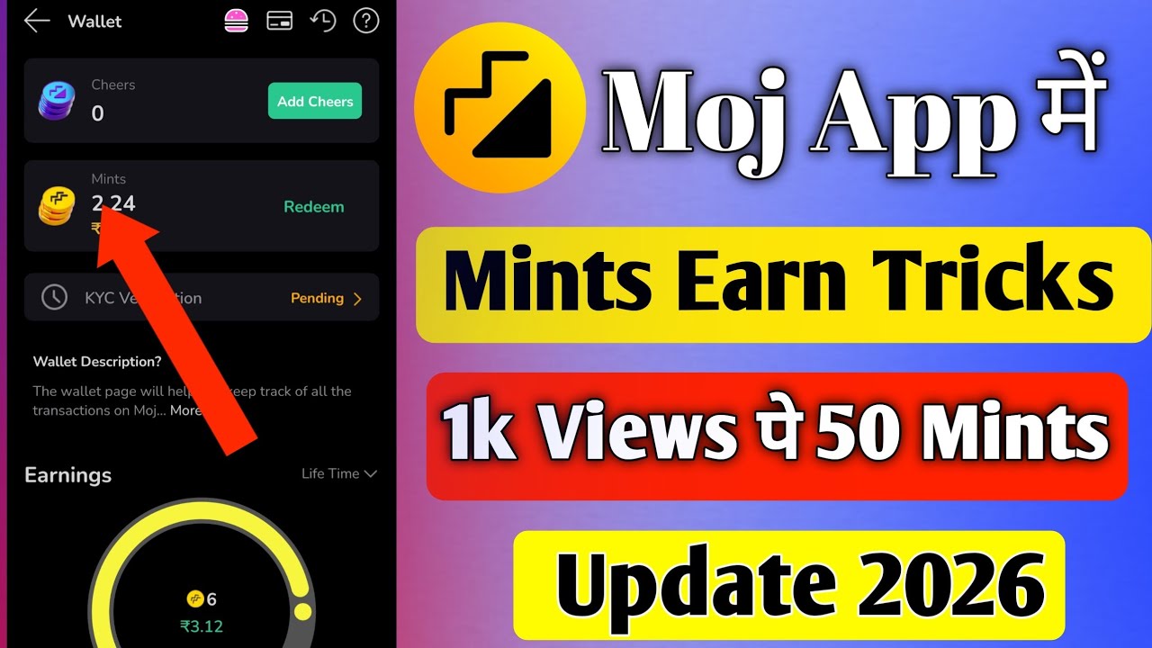 How to Earn Mints in Moj App 2026 || moj app me mints earn kaise kare || Moj App Monetization #moj 