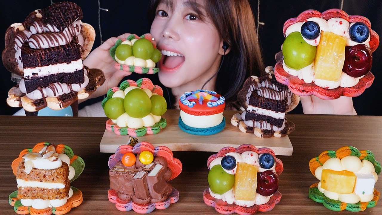 ASMR 내인생 가장 큰 조개롱 .. 마카롱 먹방 | Big Macarons Mukbang Eating sounds