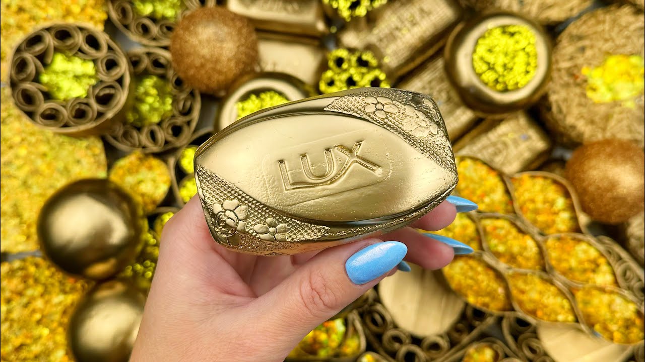 [ASMR]SOAP&GLITTER(4K)★Soap boxes with foam glitter&starch★Cutting soap cubes ★4K★