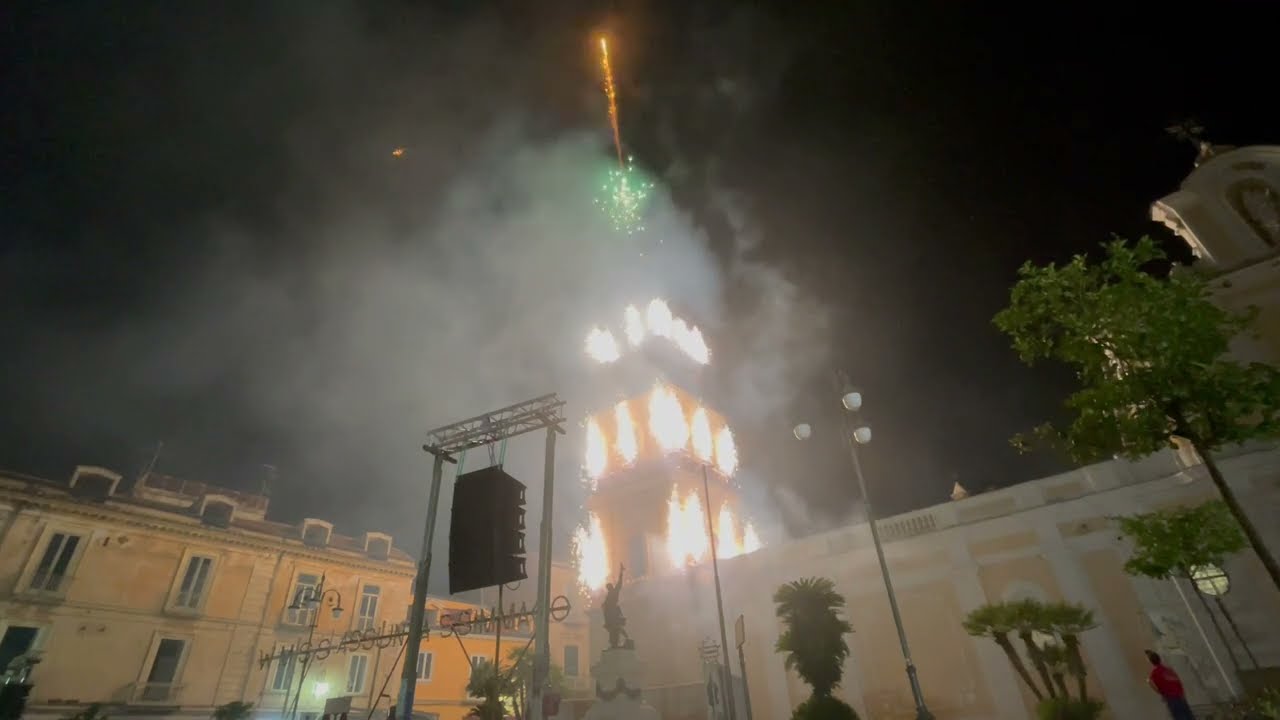 Incendio del campanile 2022, Santa Maria Capua Vetere (Caserta) Piromusicale