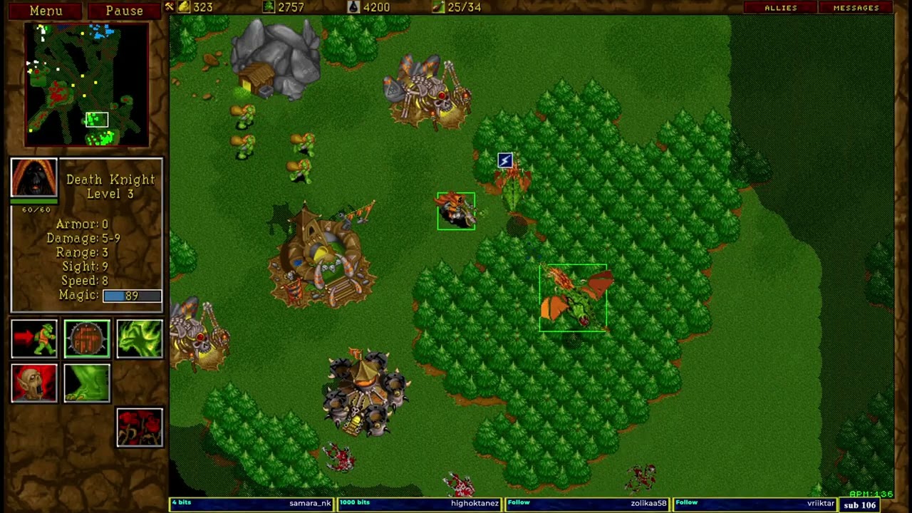 Warcraft 2 classic Garden of War 2v2