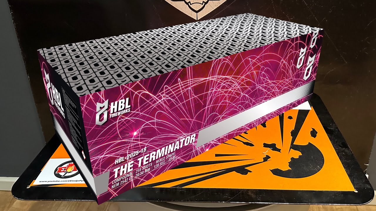 The Terminator : HBL Fireworks : 259 Shots : 20 & 30mm : 2500 Gram : Straatfilm : HBL-2025-18