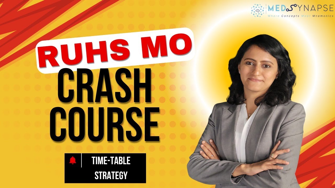 RUHS MO exam strategy and crash course details  | Dr. Nikita Nanwani |  Medsynapse app
