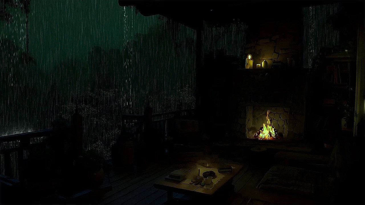 Tranquil Night Rain 🌧️ Calm Mind, Restful Sleep! Sleep Peacefully & Study