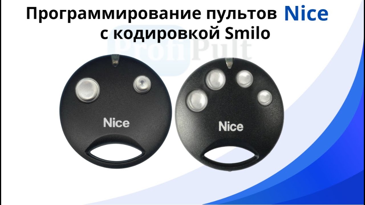 Программирование пультов для ворот и шлагбаумов Nice Smilo SM