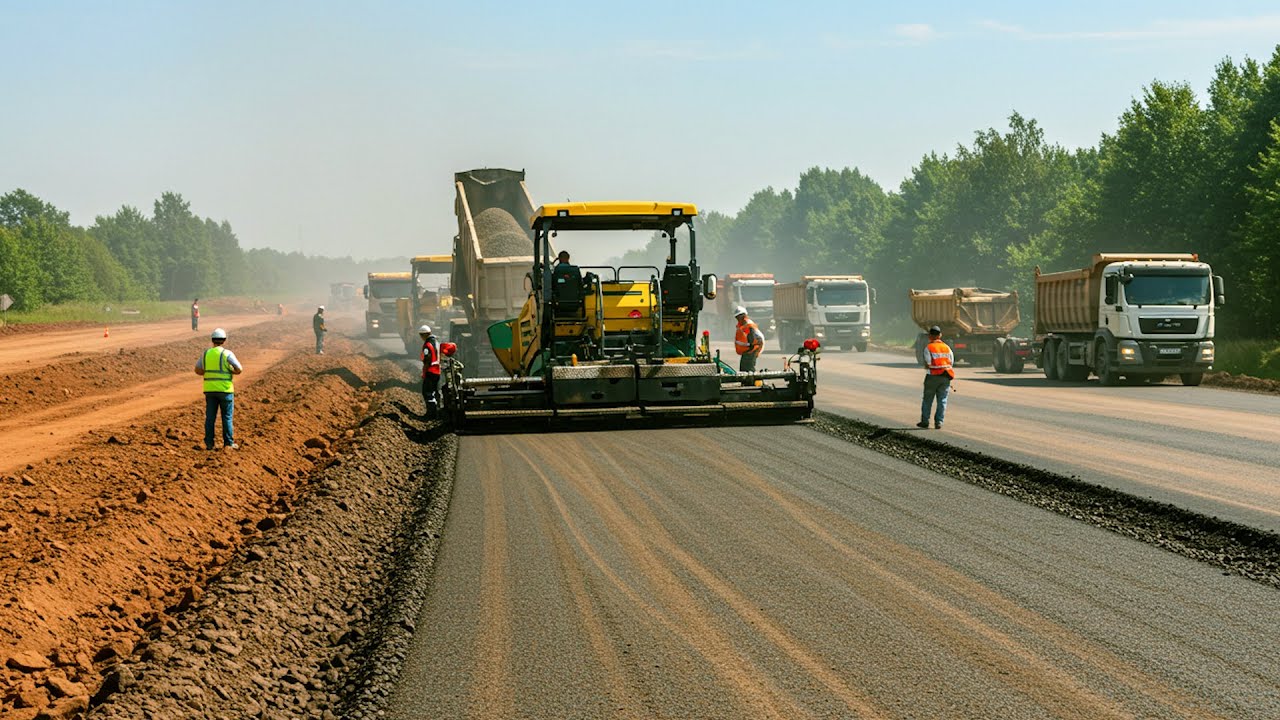 Awesome Gravel Road Construction | Modern Gravel Road Building With Techniques & Equipment Machine