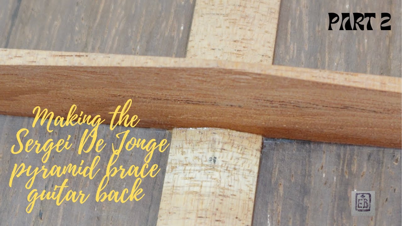 Making the Sergei De Jonge pyramid brace guitar back part 2