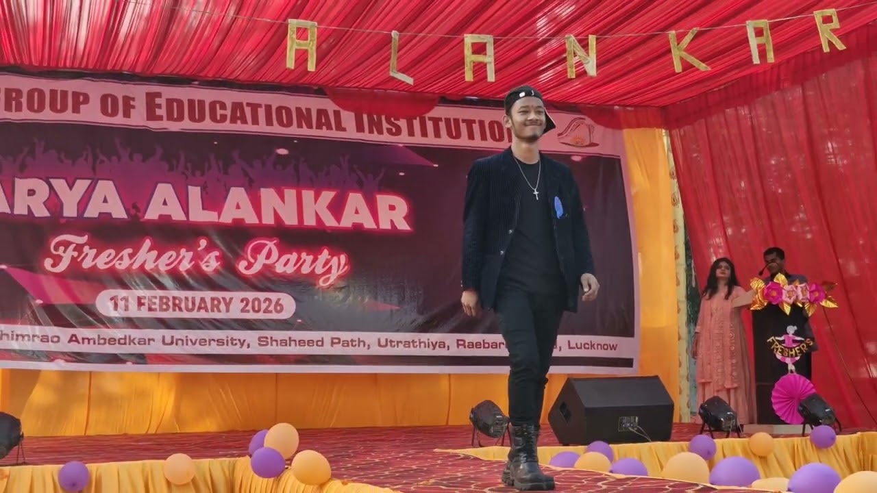 Ramp walk 🚶‍♂️ ♥️ Fresher Party Celebration 🪅 🥳 #freshersparty 