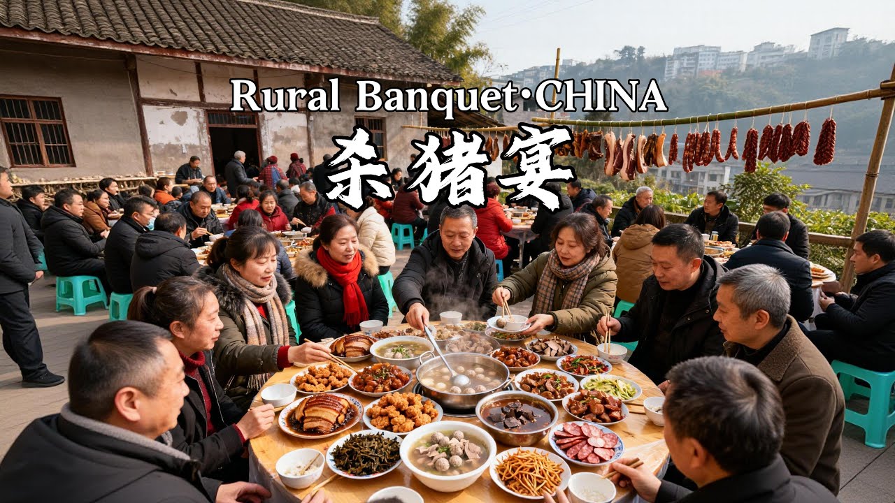杀猪宴，也叫刨猪汤，感受重庆山村的杀年猪宴席，探访重庆最具乡土气息的年味