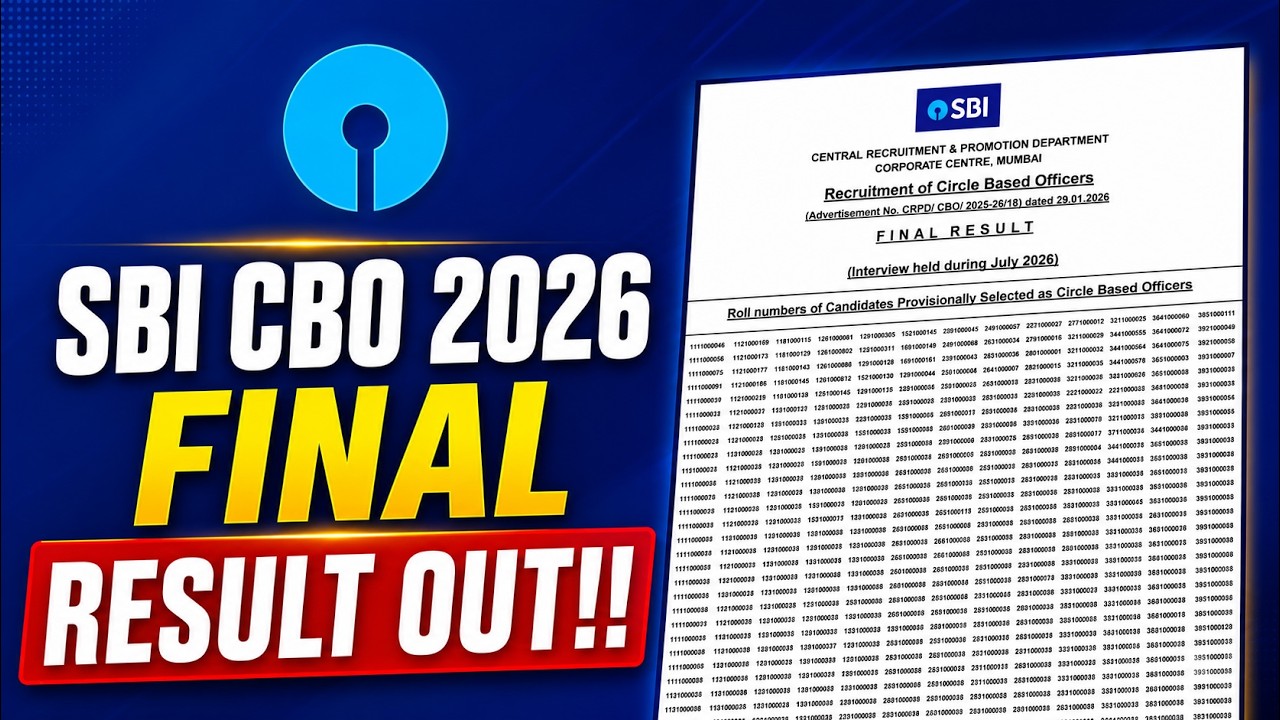 SBI CBO Result 2026 | SBI CBO 2026 Final Result Out | How to Check SBI CBO Result?